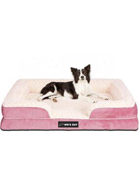 Cozy Washable Memory Foam Dog Bed for Large & Medium Pets, Waterproof Sofa Couch